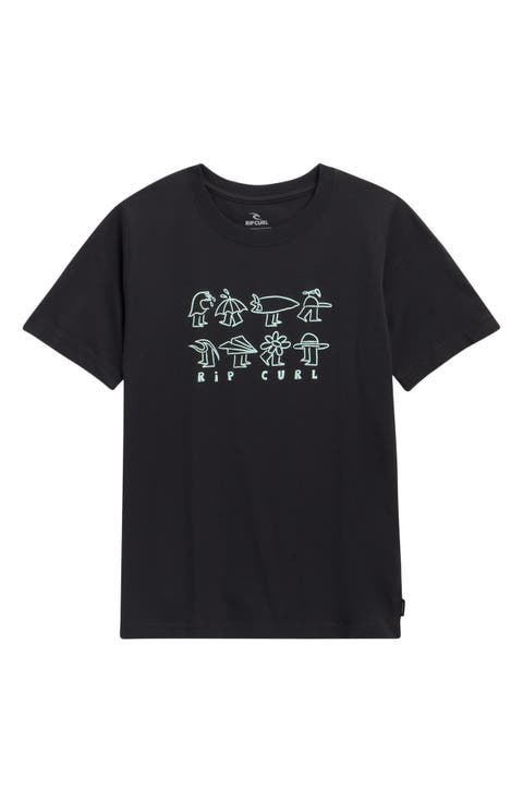 Kids' Surf Check Cotton Graphic T-Shirt (Toddler, Little Kid & Big Kid)