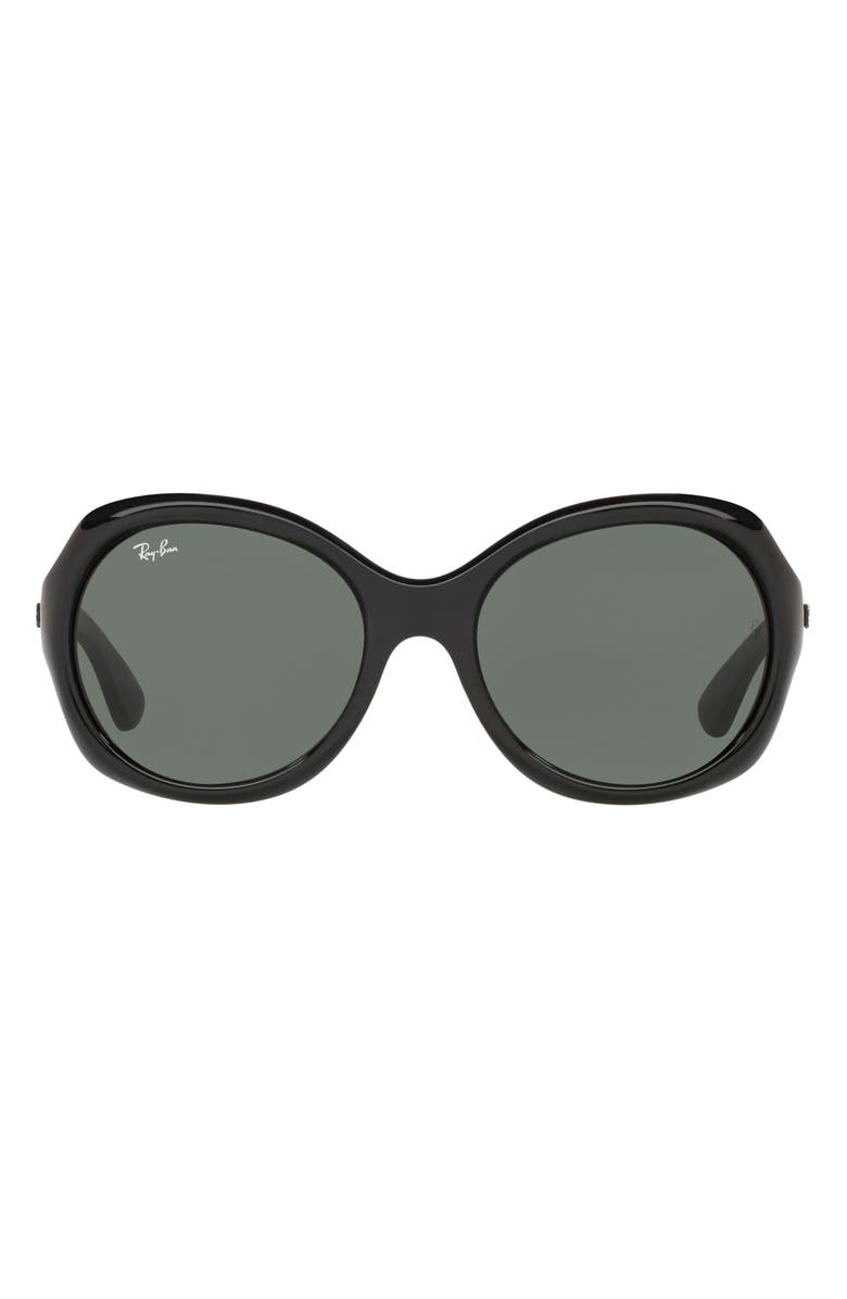 Ray-Ban 57mm Oversized Sunglasses, Main, color, Black