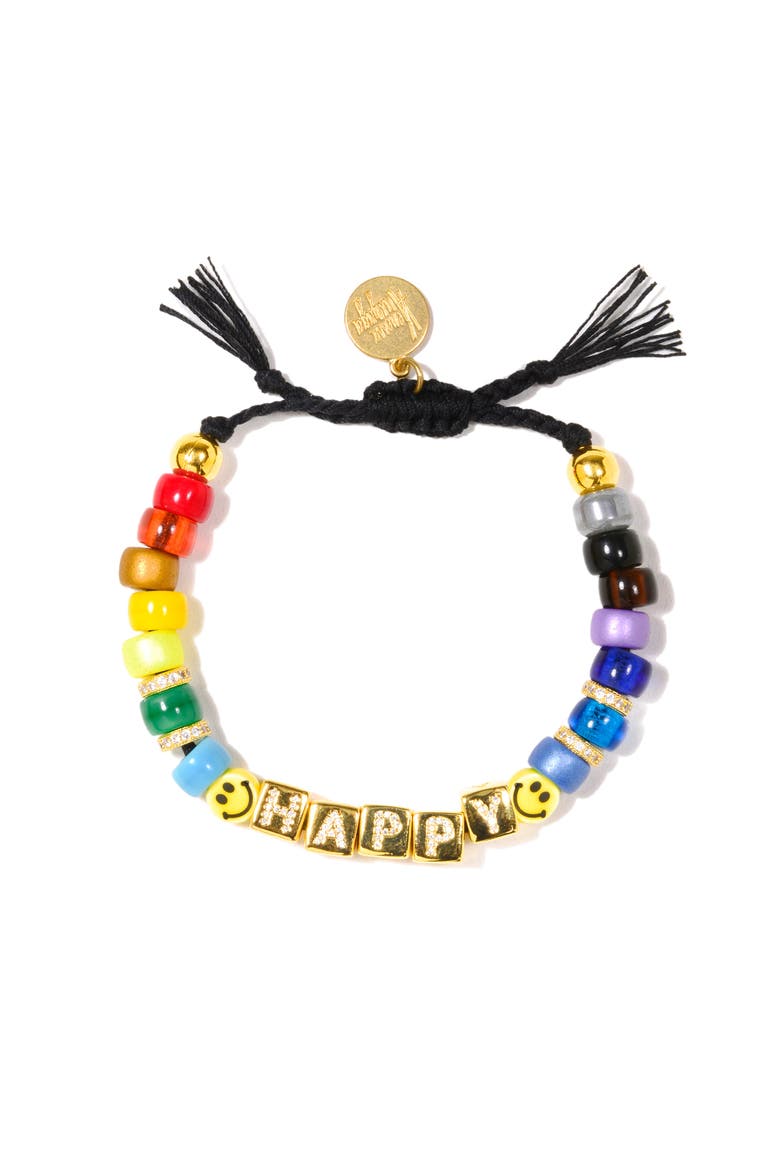 Cloud Nine Bracelet Happy, Main, color, Black