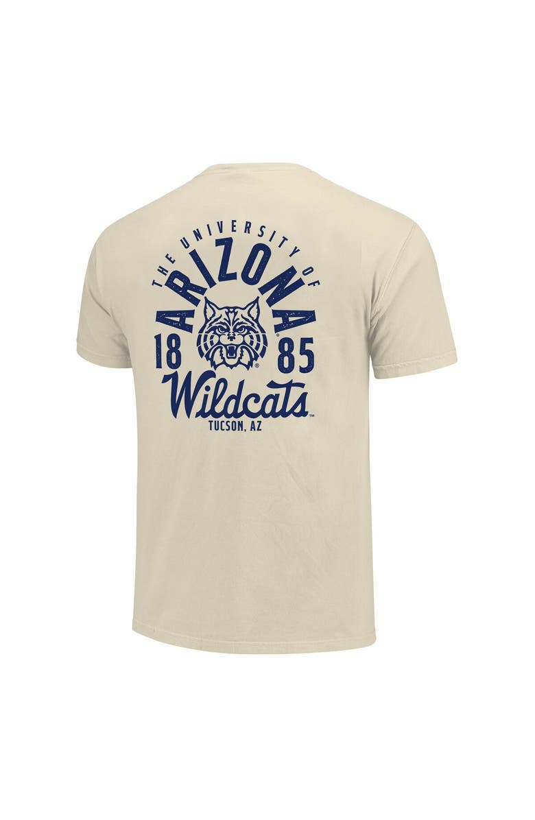 IMAGE ONE Men's Cream Arizona Wildcats Comfort Colors Mascot Overlay T-Shirt, Alternate, color, Cream