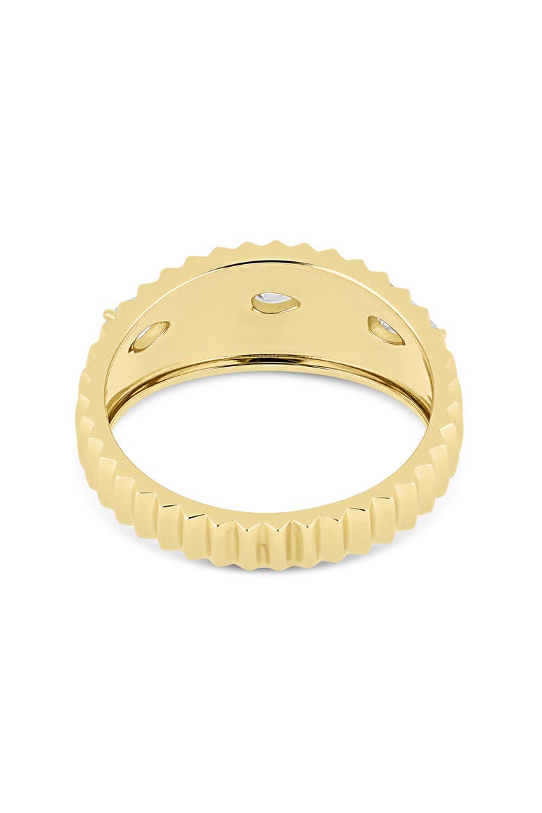 18K Gold Cleo Diamond Wide Ring (Online Trunk Show), Alternate, color, 18K YELLOW GOLD/ DIAMOND