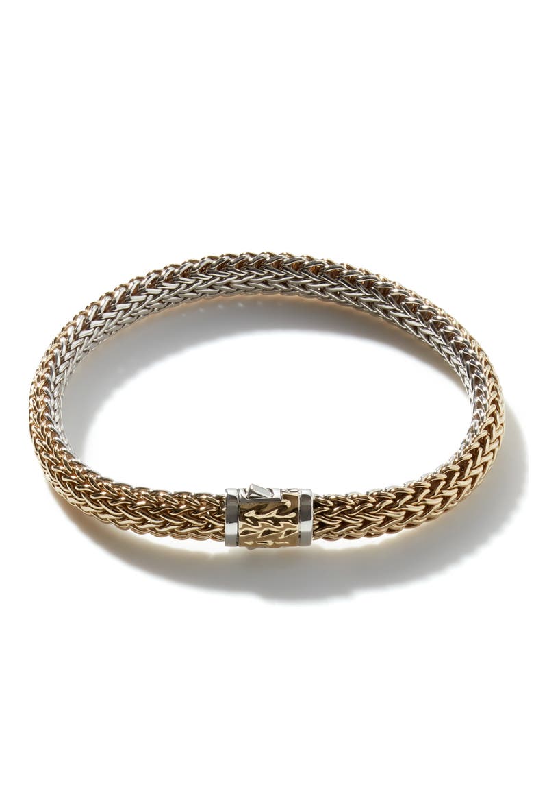 'Classic Chain' Small Reversible Bracelet, Alternate, color, GOLD/SILVER