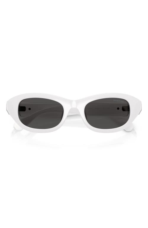 Swarovski Sk6036u Crystal-hinge Plastic Pillow Sunglasses In White