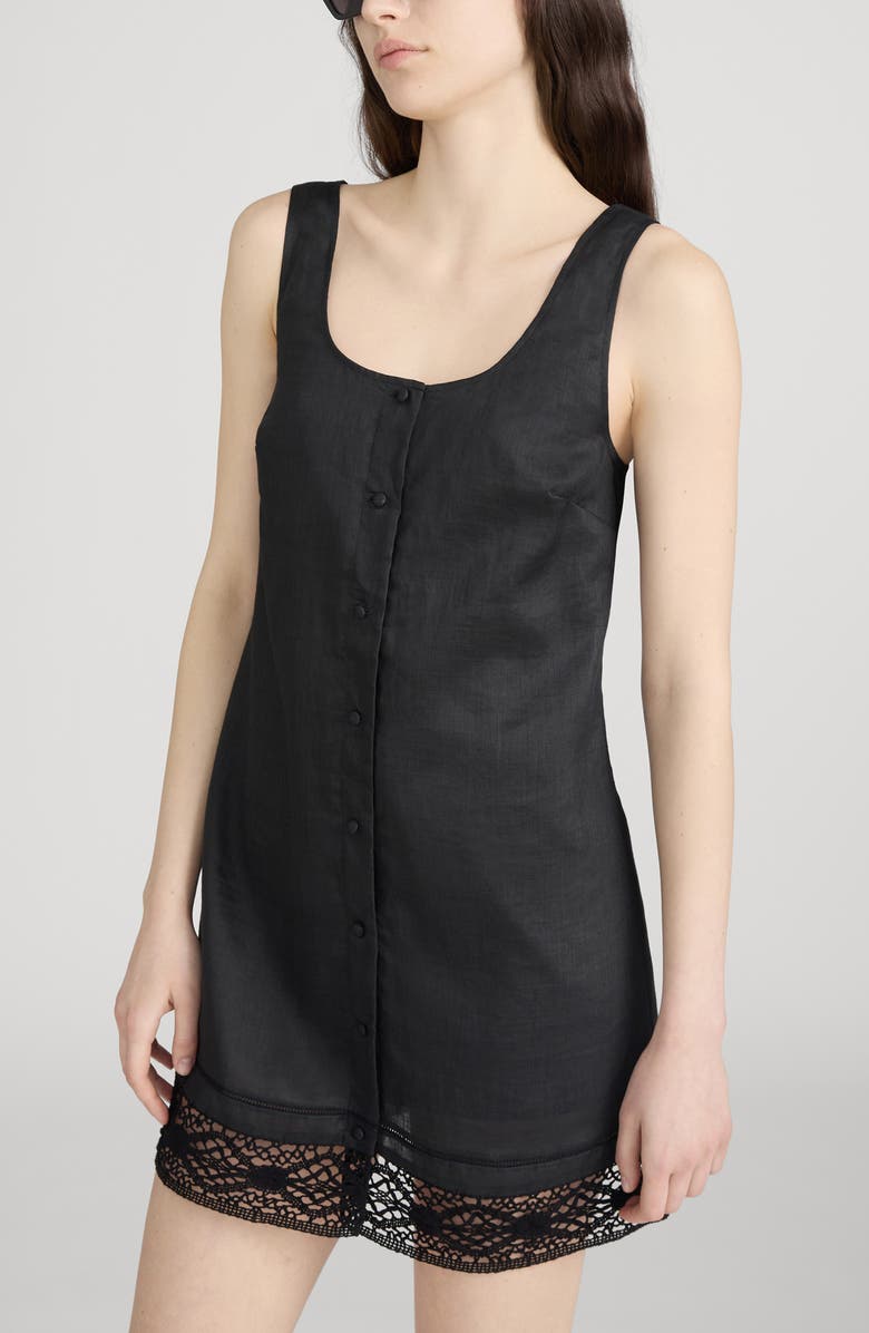 FRAME The Heirloom Sleeveless Minidress, Alternate, color, Black