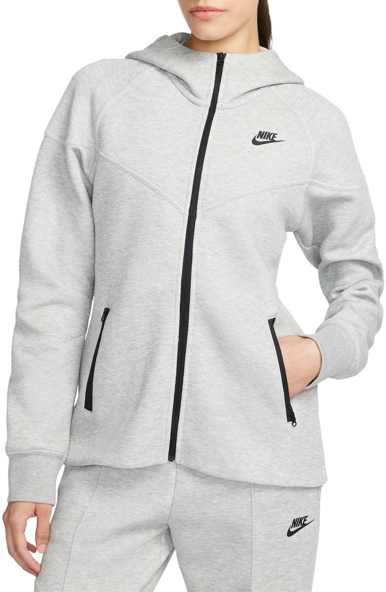 Nike Sportswear Tech Fleece Windrunner Zip Hoodie, Main, color, 063 D Gr H/Black