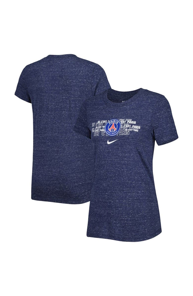 Nike Women's Nike Navy Paris Saint-Germain Varsity Space-Dye T-Shirt, Main, color, 