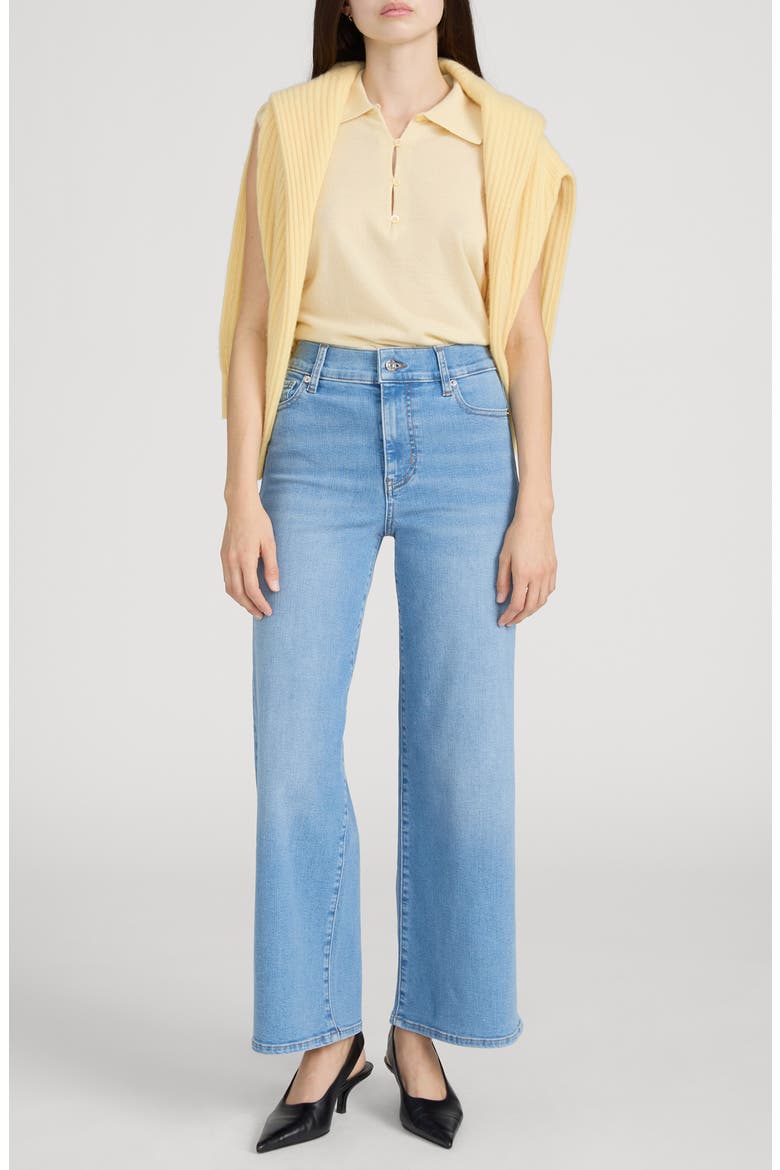 Le Pixie High Waist Slim Palazzo Jeans, Alternate, color, HONEYMOON