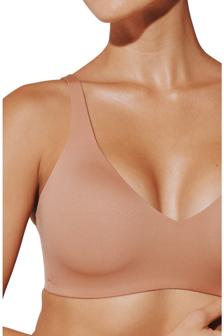TempSync™ Wireless Plunge Bra, Alternate, color, MOCHA