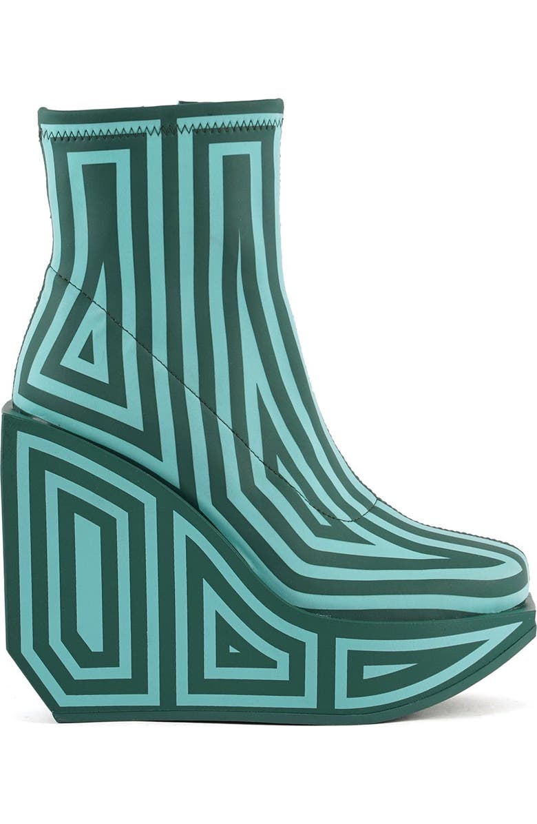 United Nude Wa Platform Bootie, Main, color, Emerald