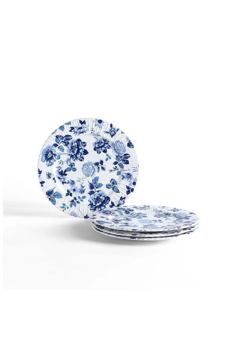 Fiore New Bone China Salad Plate Set of 4, Main, color, Blue