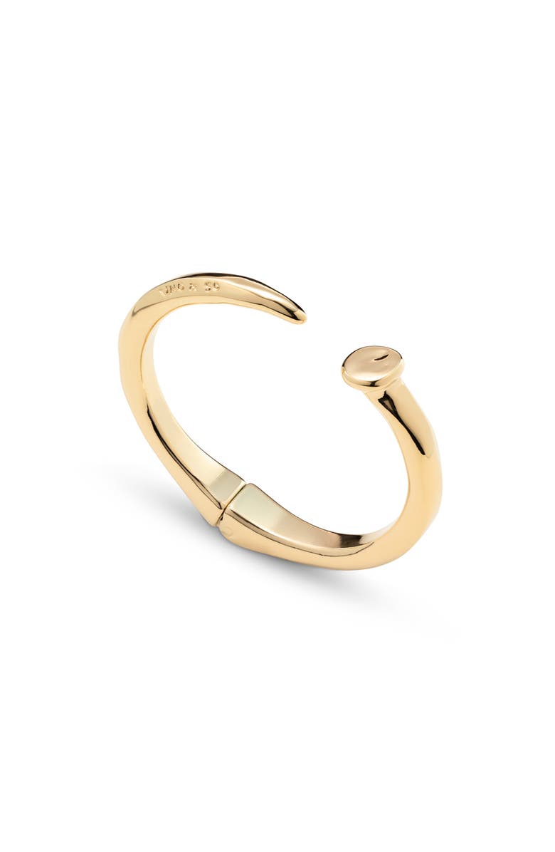 UNODE50 Bent Nail Bangle, Alternate, color, Gold