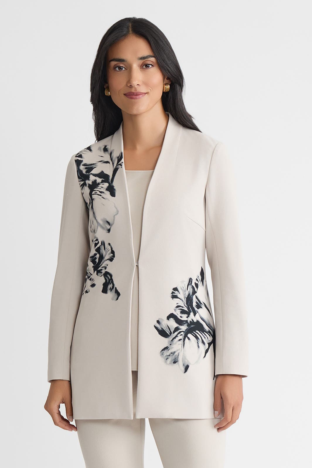 Heritage Embroidered Stretch Deco Crepe Jacket - image 3