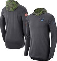 Jordan Brand Men's Jordan Brand Anthracite North Carolina Tar Heels Military Long Sleeve Hoodie T-Shirt