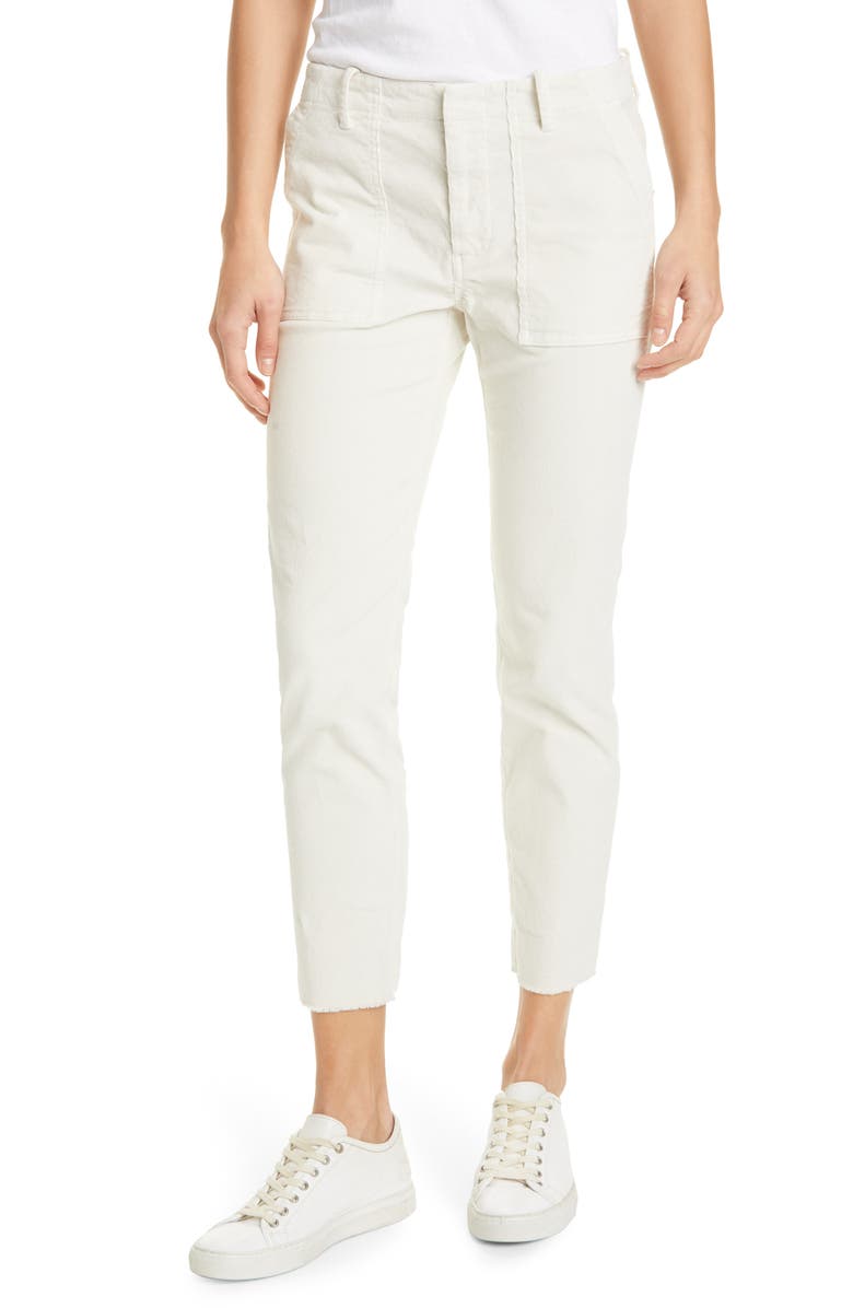 Nili Lotan Jenna Slim Ankle Stretch Corduroy Pants, Main, color, 