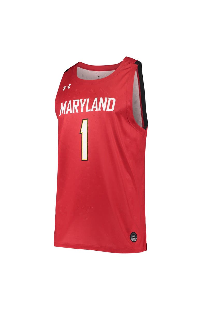 Under Armour Men's Under Armour #1 Red Maryland Terrapins College Replica Basketball Jersey, Alternate, color, 