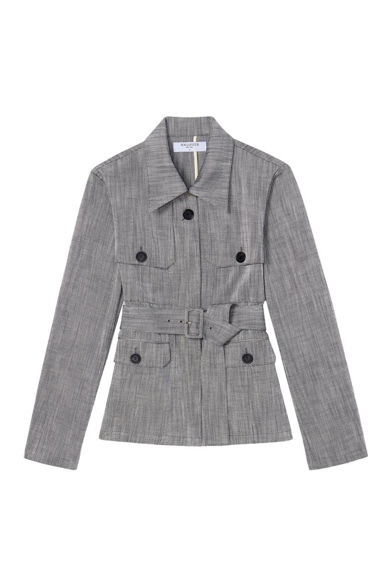 Emery Safari Blazer - Porto Weave, Alternate, color, Grey