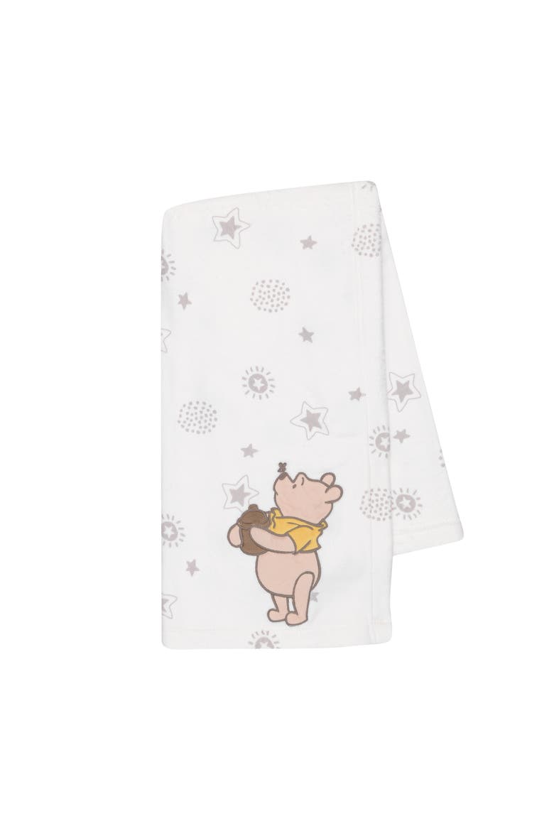 Disney Baby WINNIE THE POOH Fleece Appliqued Baby Blanket, Alternate, color, Cream
