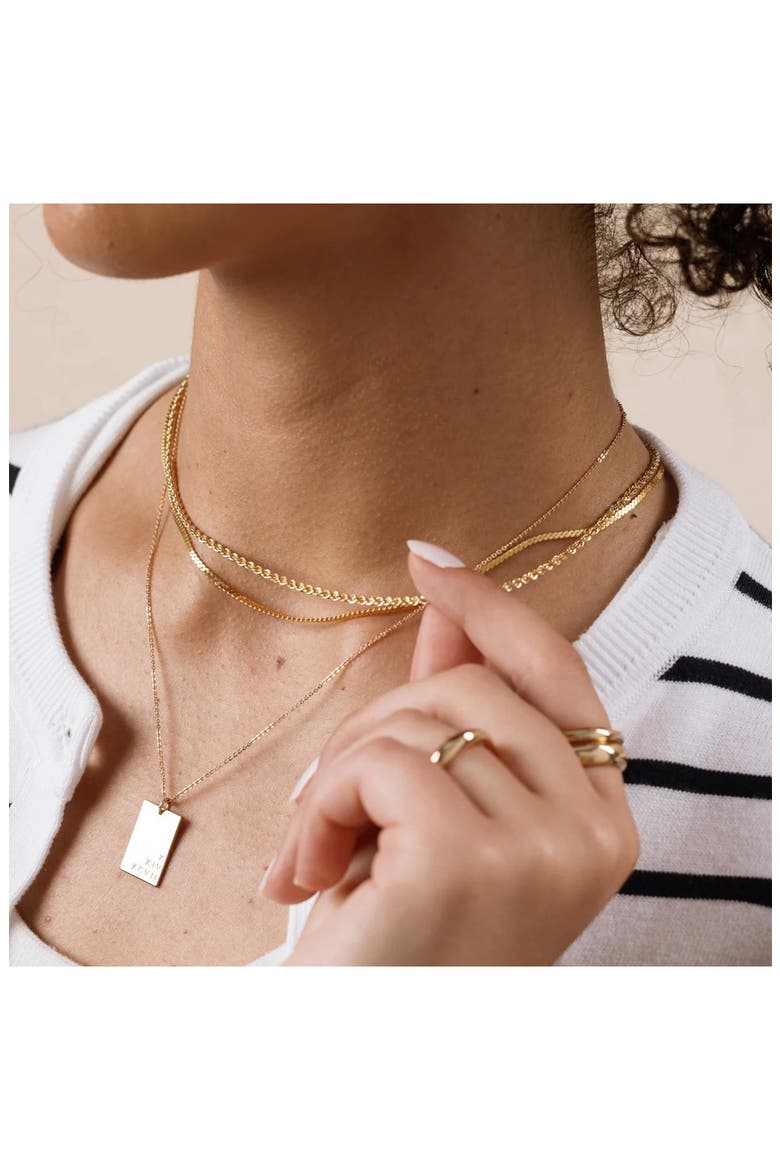 French Rope Chain Necklace, Alternate, color, GOLD FILLED