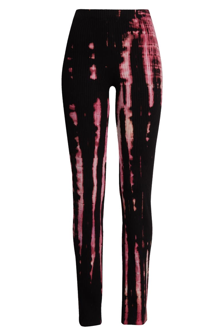 The Ibiza Rib Knit Stretch Cotton Pants, Alternate, color, LYCHEE STRIPE