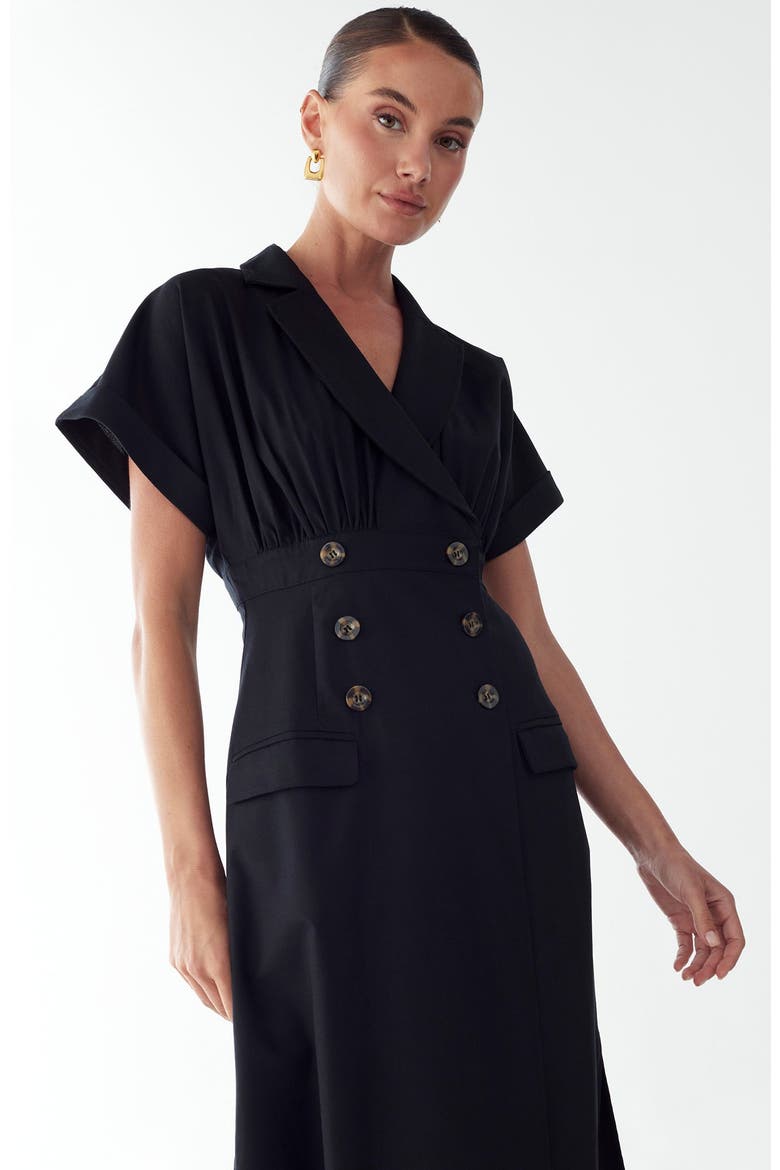 Elsie Midi Dress, Alternate, color, Black