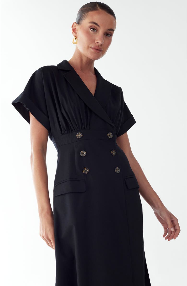 WILLA Elsie Midi Dress, Alternate, color, Black