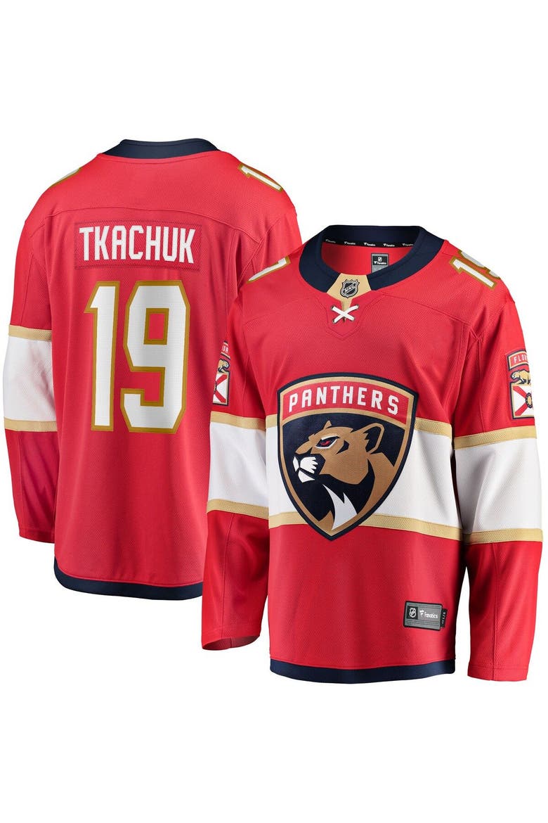 Men's Fanatics Matthew Tkachuk Red Florida Panthers Home Breakaway Player Jersey, Main, color, Red