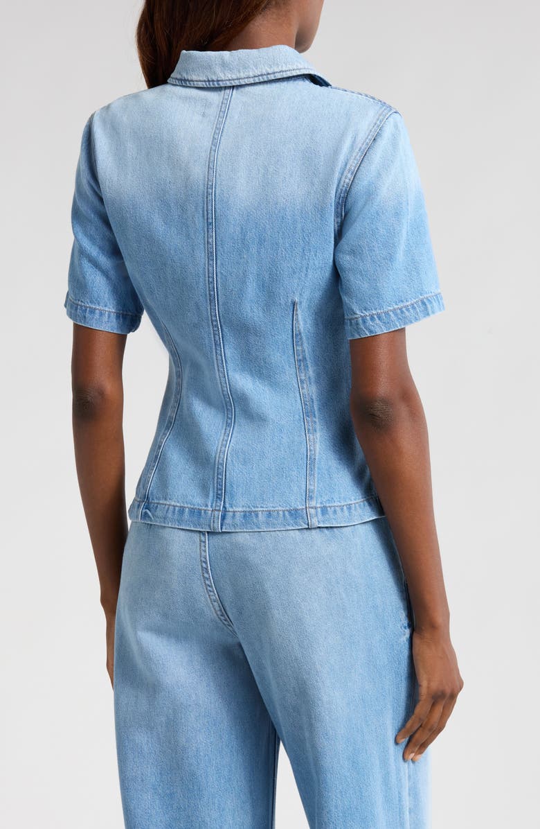Pistola Cyndi Short Sleeve Denim Button-Up Shirt, Alternate, color, Palo Alto