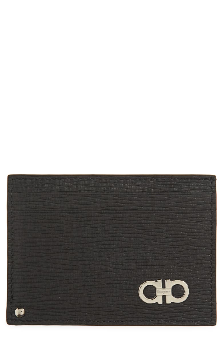 FERRAGAMO Salvatore Ferragamo Revival Leather Card Case, Main, color,