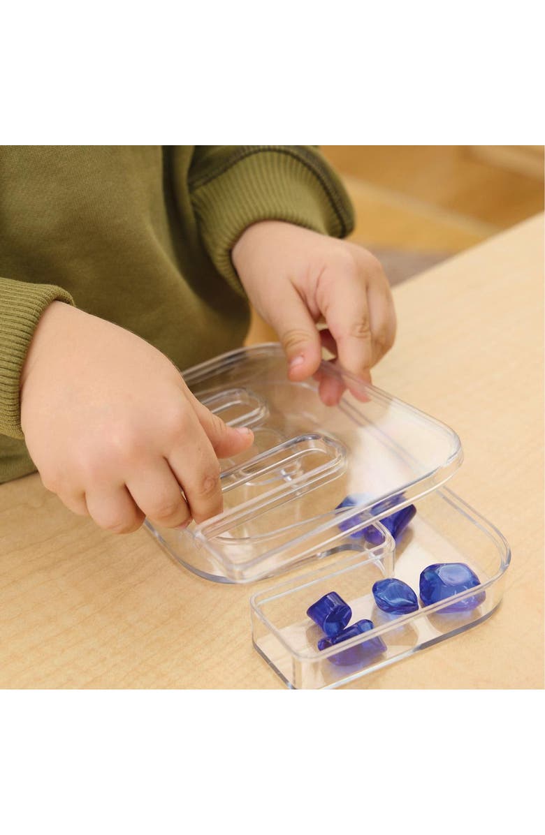 Kaplan Early Learning Company Loose Parts Number Trays - Set of 10, Alternate, color, Clear