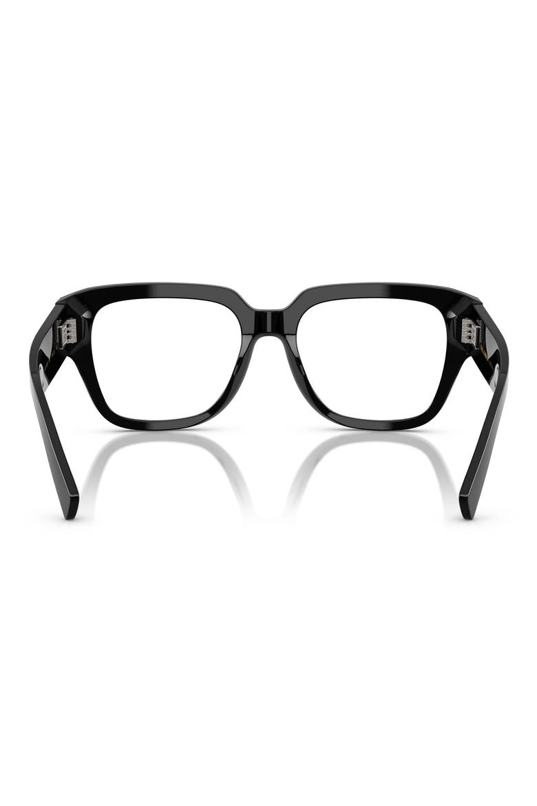 54mm Square Optical Glasses, Alternate, color, BLACK