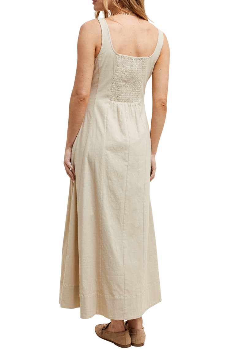 Strech Cotton Maxi Tank Dress, Alternate, color, ECRU
