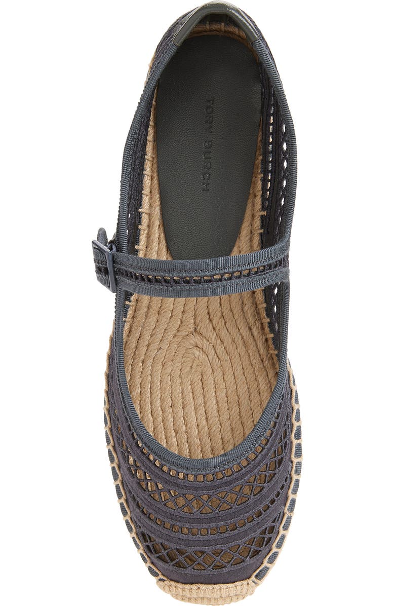 Tory Burch Open Weave Mary Jane Espadrille Flat, Alternate, color, Bluestone
