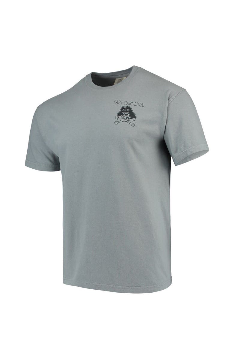 IMAGE ONE ECU Pirates Comfort Colors Campus Scenery T-Shirt - Gray, Alternate, color, 