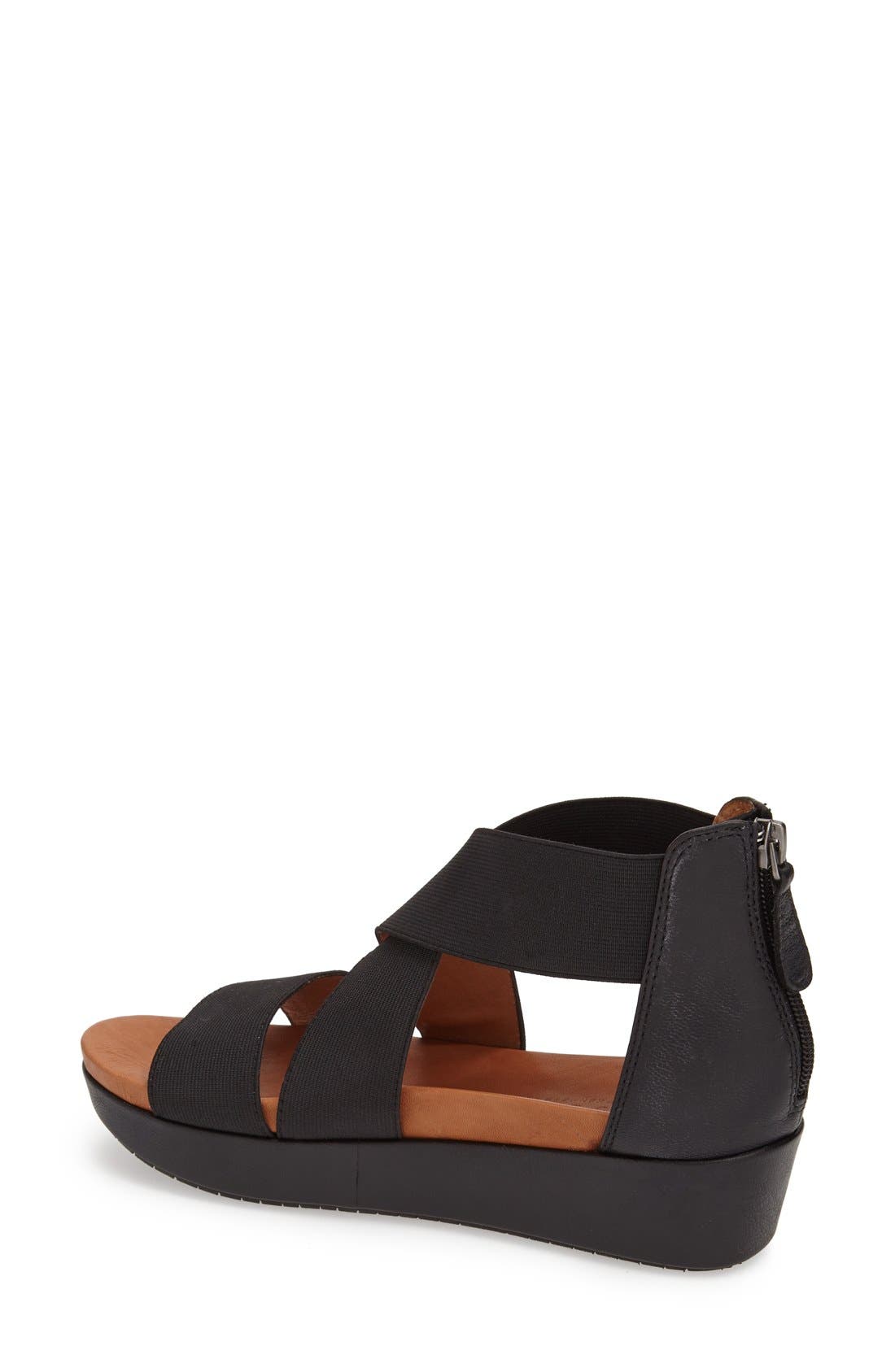 'Josie' Platform Sandal, Alternate, color, BLACK