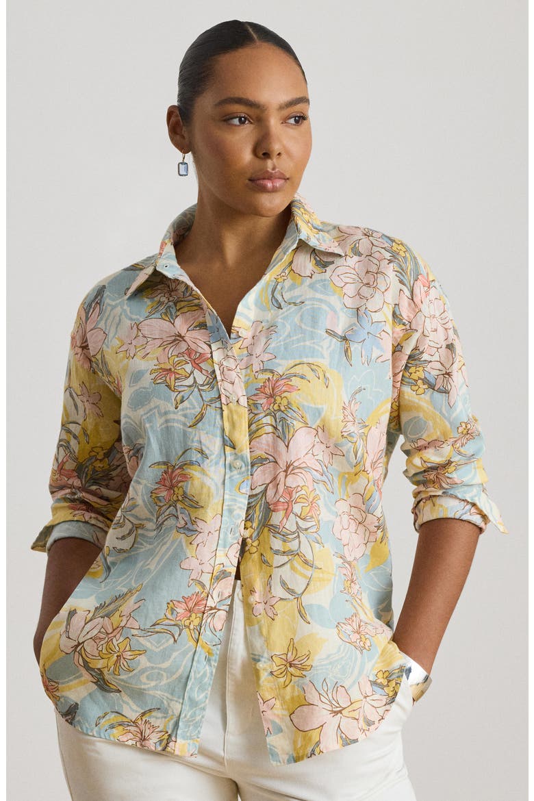 Tissue Linen Shirt, Alternate, color, CREAM MU