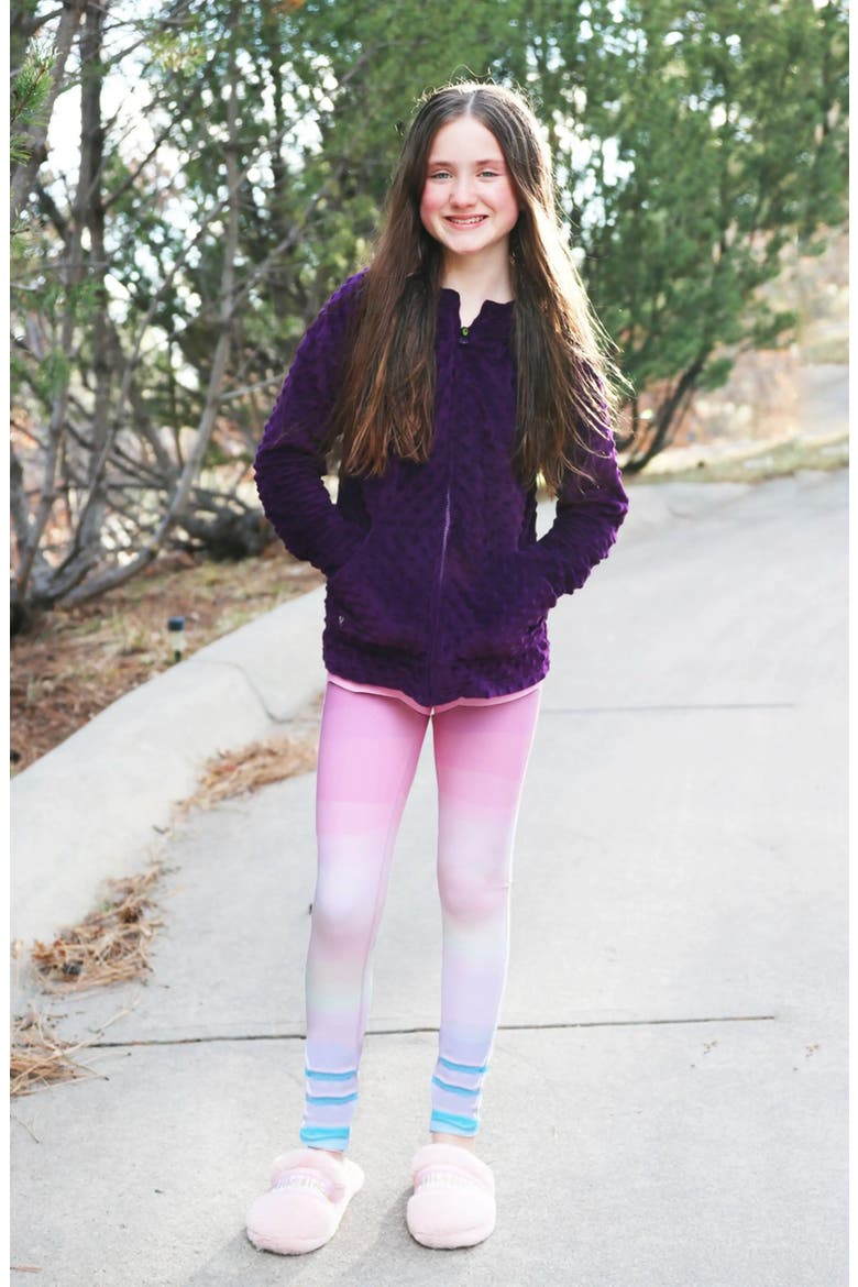 Multicolor Stripe Printed Leggings, Alternate, color, Multicolor