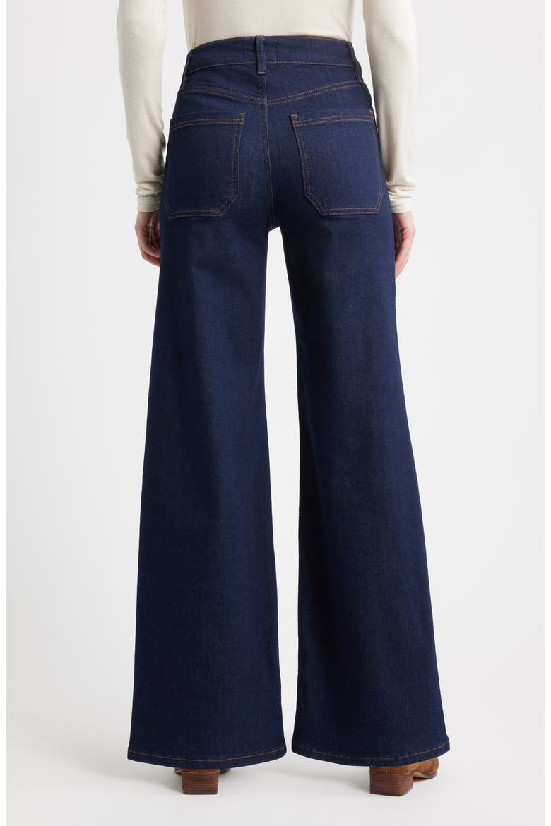 Le Slim Palazzo Patch Pocket High Waist Wide Leg Jeans, Alternate, color, RINSE