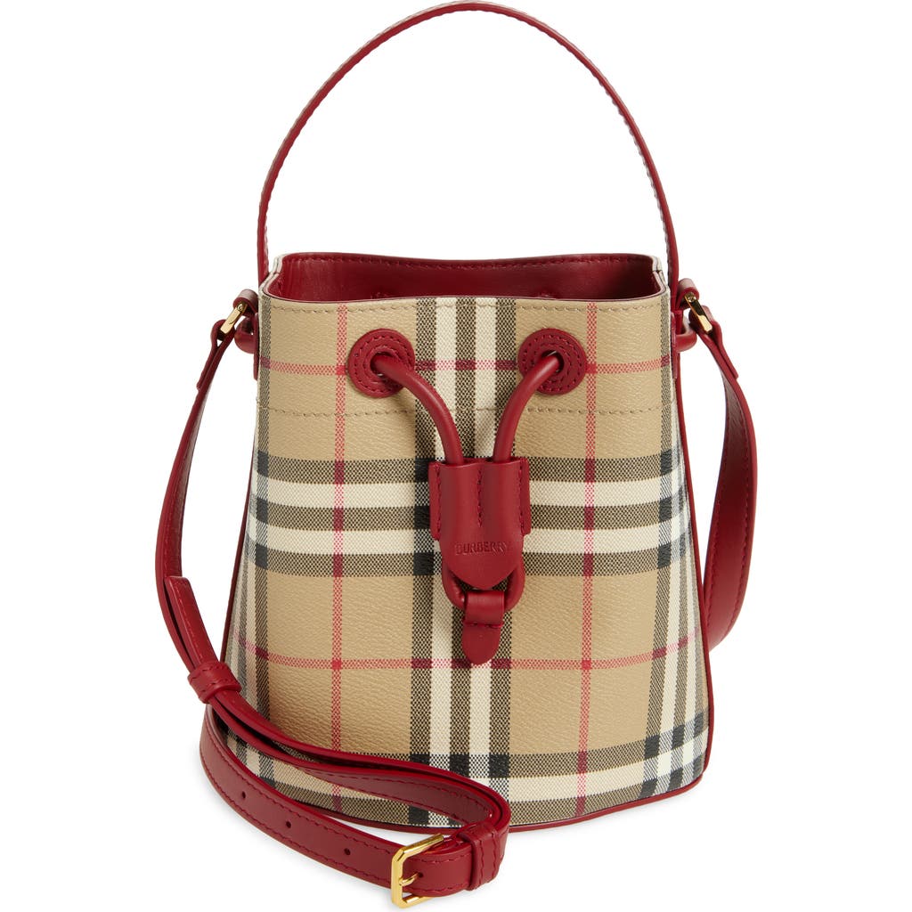 Burberry Mini Check Bucket Bag In Multi