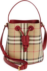 Burberry Mini Check Bucket Bag