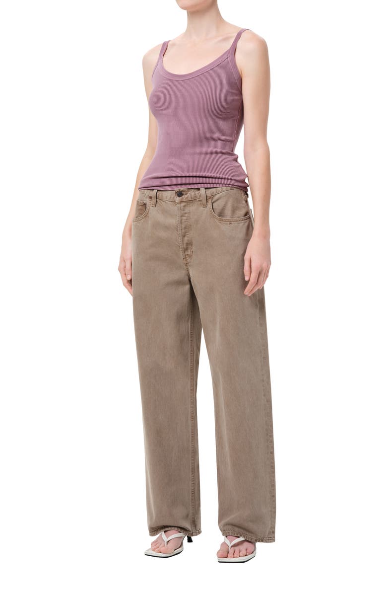 AGOLDE Jordan V-Neck Tank, Alternate, color, Glaze Md Purple Mauve
