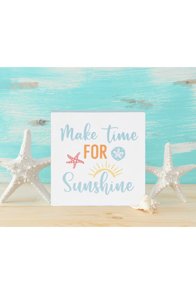 Make Time For Sunshine Shelf Block, Alternate, color, White