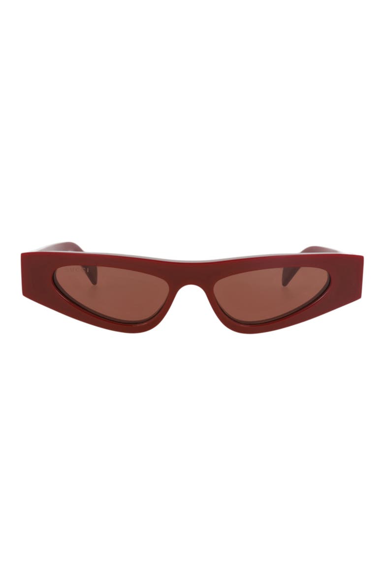 51mm Cat Eye Sunglasses, Main, color, BURGUNDY BURGUNDY BROWN