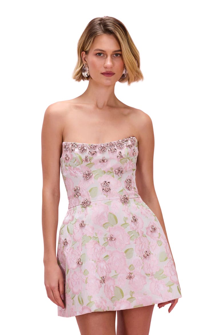 Garden Jacquard Mini Dress, Main, color, PINK
