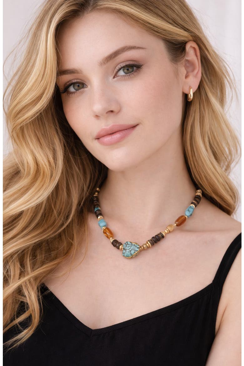 Paula Beaded Necklace, Alternate, color, GOLD