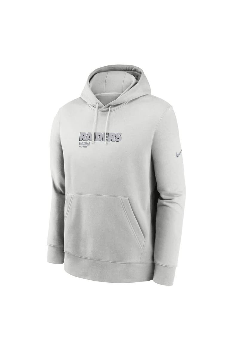 Men's Nike Gray Las Vegas Raiders Edge Pack French Terry Club Pullover Hoodie, Alternate, color, Gray