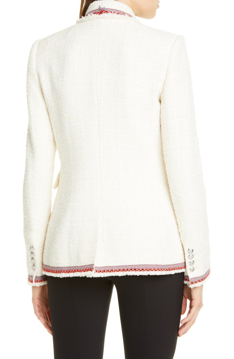 Veronica Beard Raw Edge Cutaway Blazer, Alternate, color, 