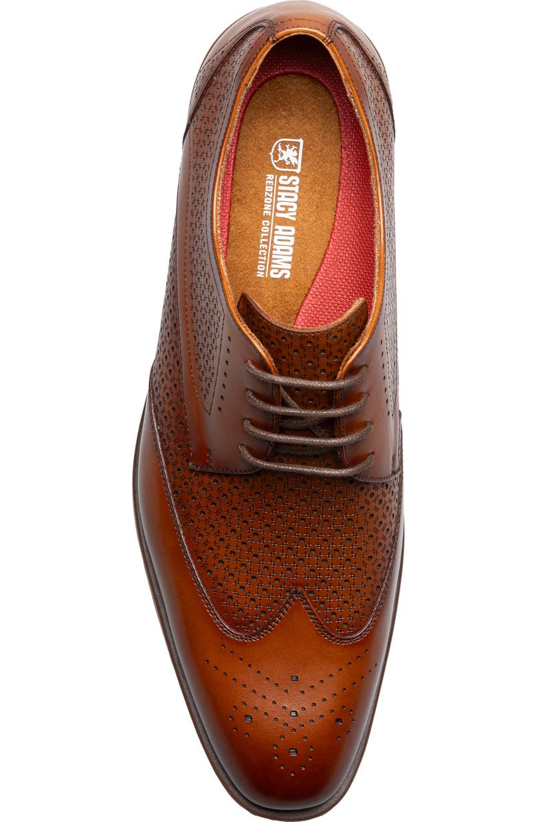 Stacy Adams Asher Wingtip Derby, Alternate, color, Cognac
