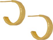 Ottoman Hands Dela Textured Hoop Earring