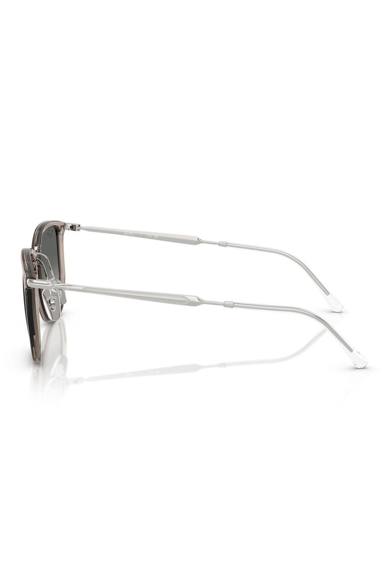 53mm Gradient Irregular Sunglasses, Alternate, color, TRANSPARENT GREY
