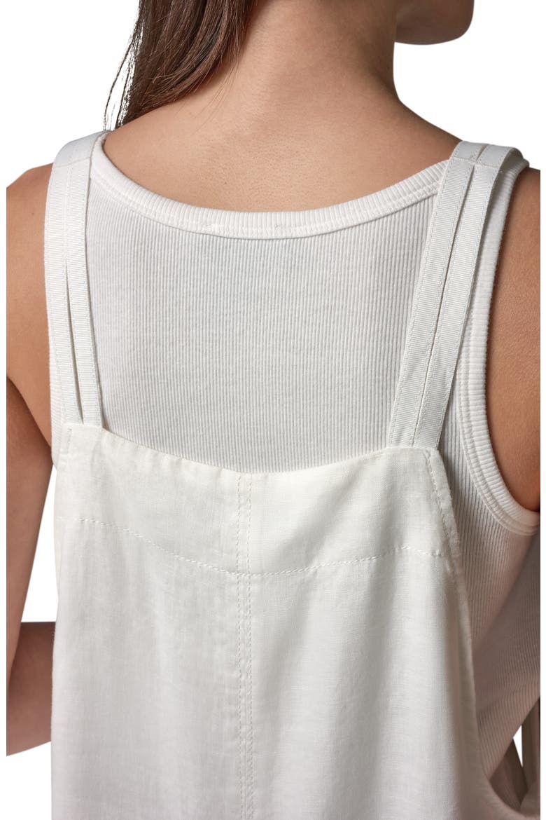 Linen Crop Overalls, Alternate, color, CREAM